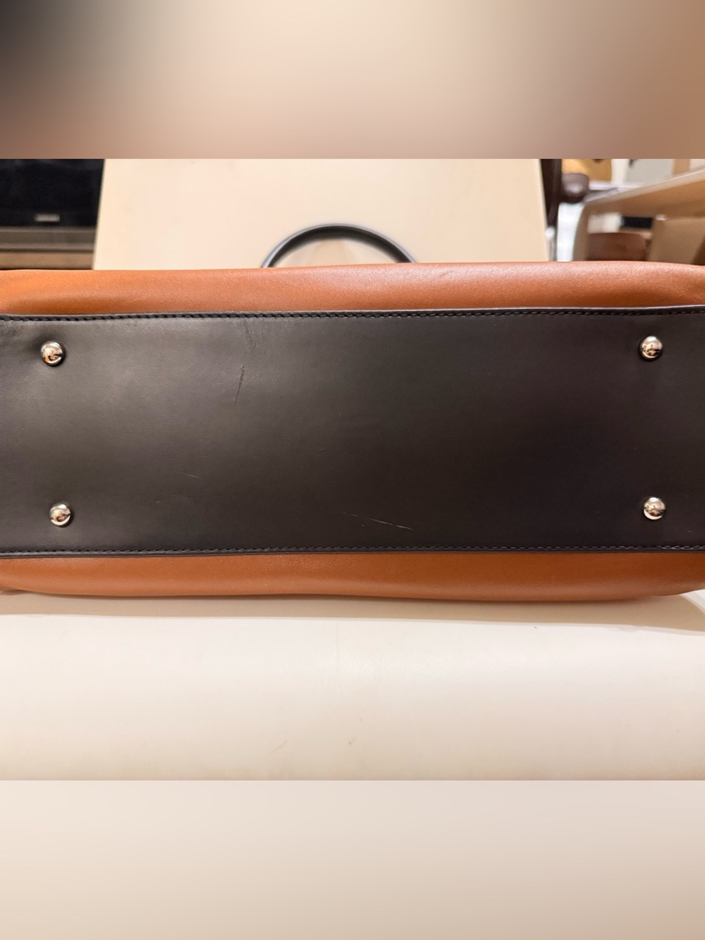 Charles Jourdan Black and Brown Leather Shoulder Bag - Picture 7 of 7